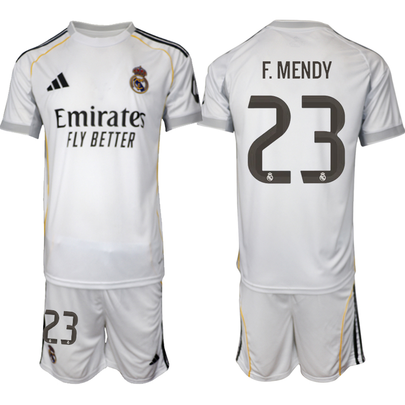 Men 2025-2026 Club Real Madrid home white #23 Soccer Jersey 01